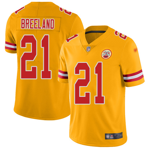 Men Kansas City Chiefs #21 Breeland Bashaud Limited Gold Inverted Legend Football Nike NFL Jersey->youth nfl jersey->Youth Jersey